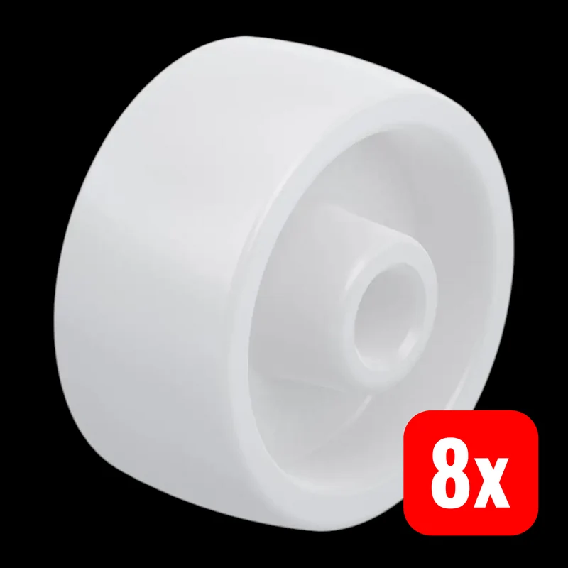8x B-Ware Blickle Kunststoffrad PO 60/12G Rad Polyamid Weiß Gleitlager 60mm 150 kg 8 STÜCK