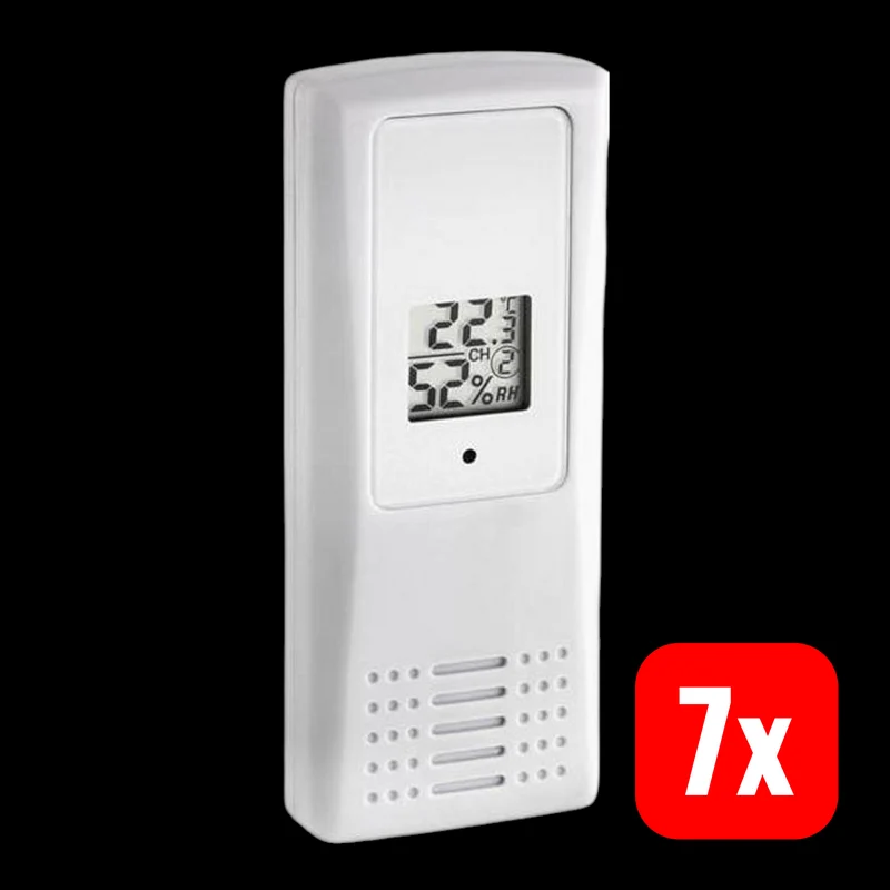 7x B-Ware TFA 30.3208.02 Thermo-/Hygrosensor Wetterstation Funk ohne Batterien 7 STÜCK