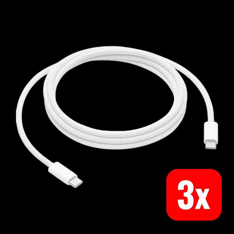 3x B-Ware Apple USB-Ladekabel Ladekabel Kabel USB-C Weiß iPhone Ladegerät 3 STÜCK