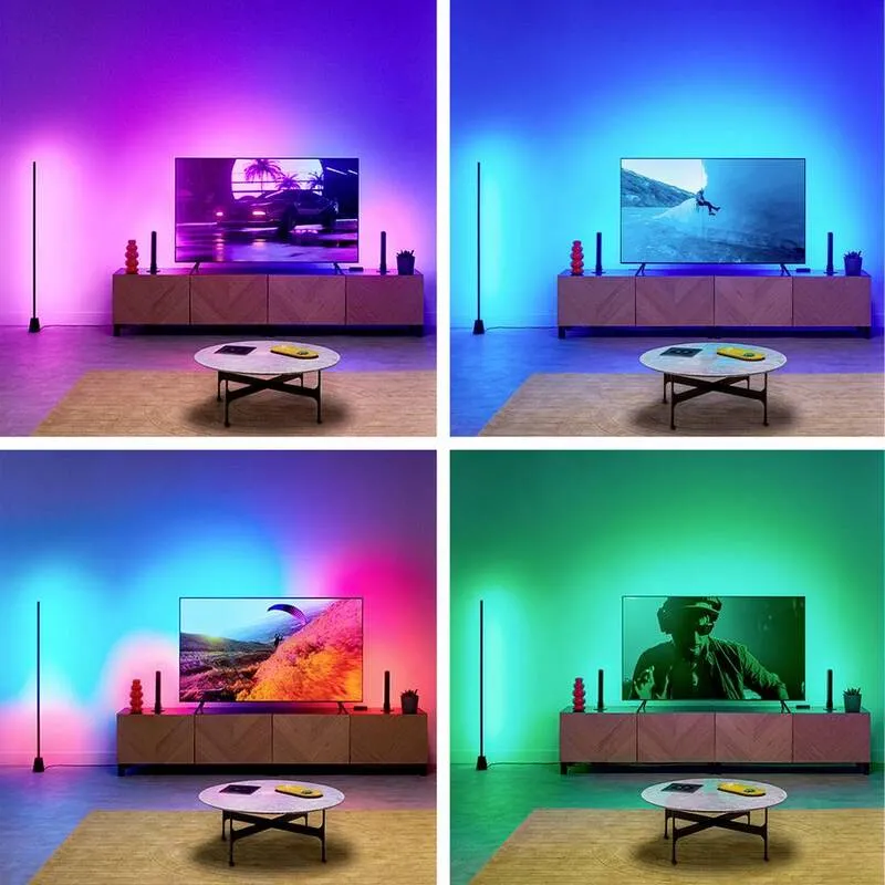 B-Ware WiZ LED Streifen Set Lichtband Sync Box Starter Kit Schwarz 260 cm EU RGB CCT789