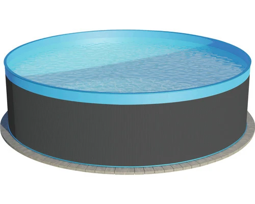 B-Ware Planet Pool Rundbecken 5,50 x 1,20 m Schwimmbecken Pool Swimmingpool anthrazit