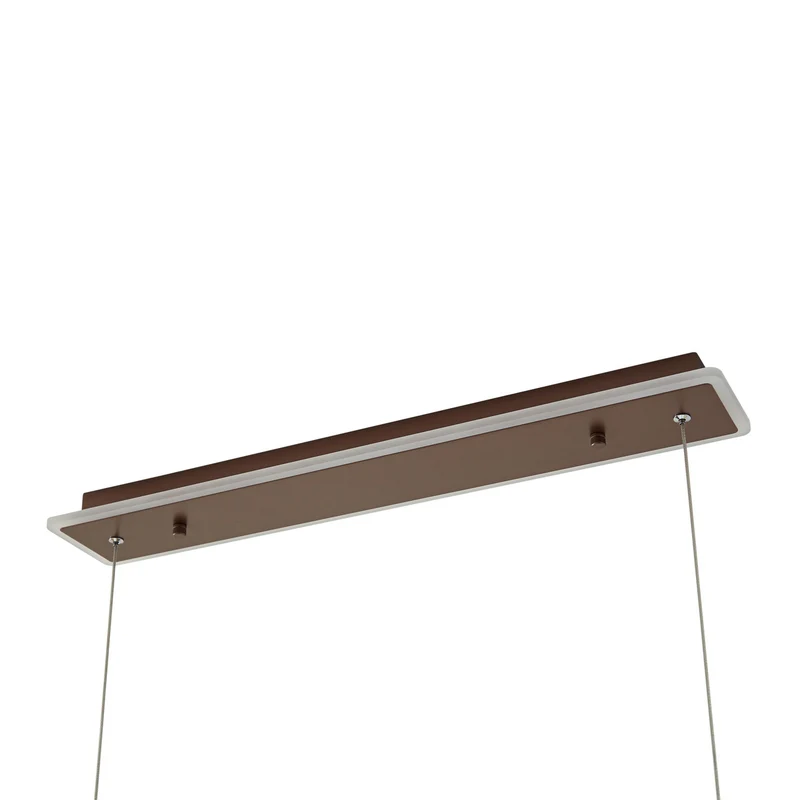 B-Ware Lucande LED-Hängeleuchte Kolo 2-flg dimmbar braun Eisen 21,6 W warmweiß