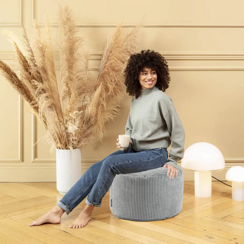 B-Ware mokebo Pouf, Hocker o. Sitzhocker aus Cord 40x60 cm 'Der Faule Lenz', Bodenki223