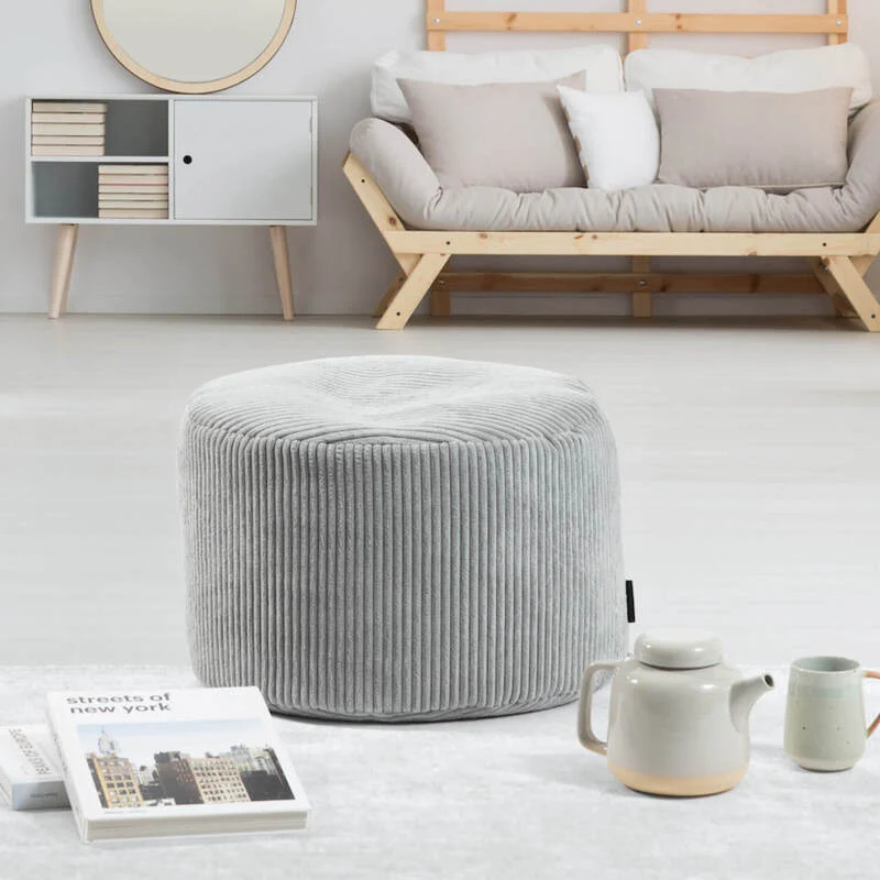 B-Ware mokebo Pouf, Hocker o. Sitzhocker aus Cord 40x60 cm 'Der Faule Lenz', Bodenki223