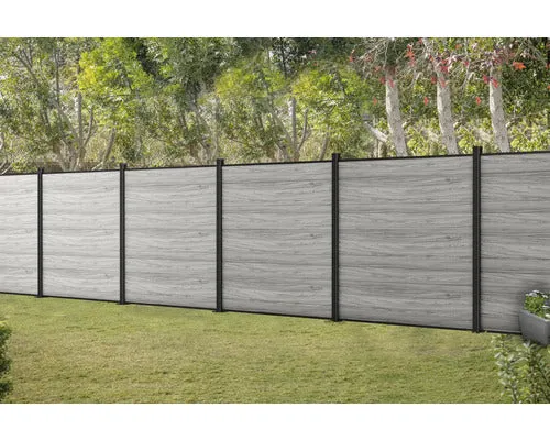 B-Ware Keter Sichtschutzpaneel Garten Sichtschutzwand Storm Grau 177x180cm Kunststoff