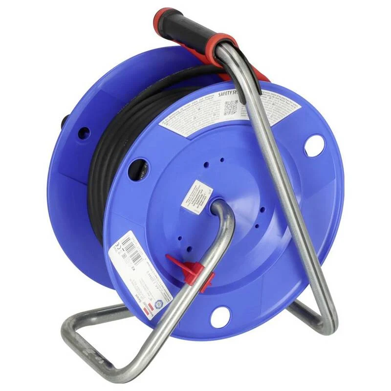B-Ware Brennenstuhl Kabeltrommel Garant IP44 25m H07RN-F 3G2,5 Gewerbe Baustelle blau
