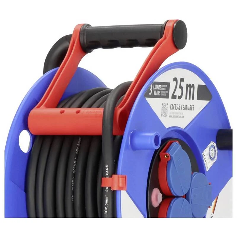 B-Ware Brennenstuhl Kabeltrommel Garant IP44 25m H07RN-F 3G2,5 Gewerbe Baustelle blau