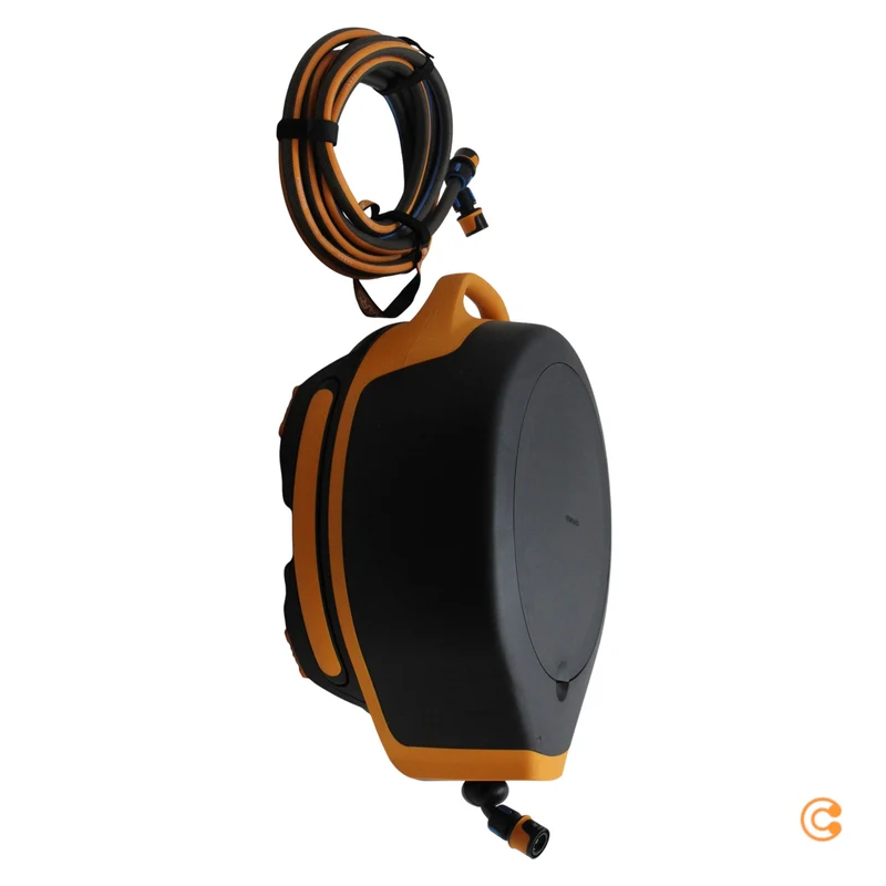 B-Ware Fiskars Schlauchwagen Gartenschlauch X-Series Waterwheel XL Schwarz Orange 27 m