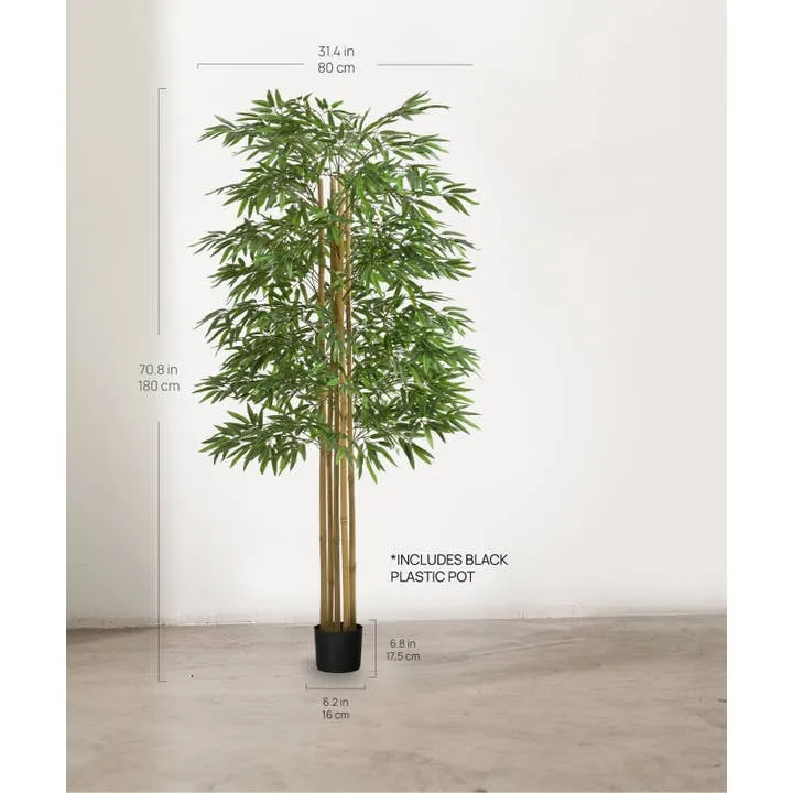 B-Ware Maia Shop Künstlicher Bambus Kunstpflanze Bambusbaum 180 cm Dekoration Pflanze