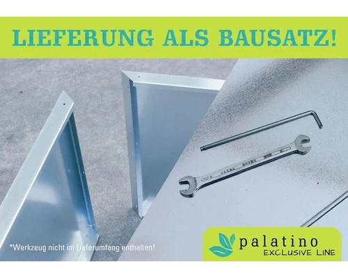 B-Ware Palatino Pflanzkübel Pflanzgefäß Clara Metall anthrazit UV-beständig 100x100cm