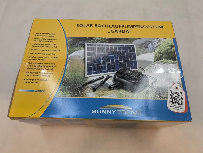 B-Ware Esotec Garda 101762 Solar-Bachlaufpumpenset Solar-Springbrunnen Pumpe Brunnen