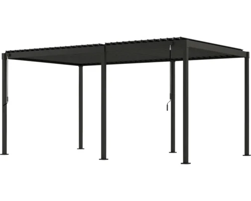 B-Ware Mirador Pergola Gartenpavillon Stahl-Pergola anthrazit 300x500cm Lamellendach