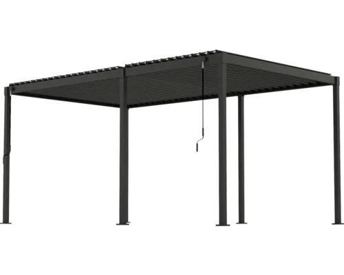 B-Ware Mirador Pergola Gartenpavillon Stahl-Pergola anthrazit 300x500cm Lamellendach