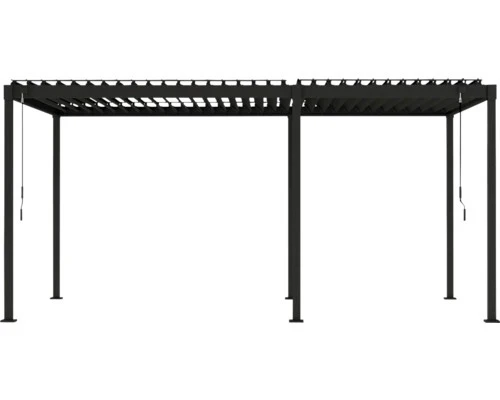 B-Ware Mirador Pergola Gartenpavillon Stahl-Pergola anthrazit 300x500cm Lamellendach