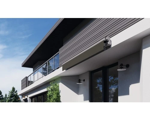 B-Ware Gelenkarmmarkise 3,5x2,5m Grau Polyester UV-beständig für Balkon Terrasse