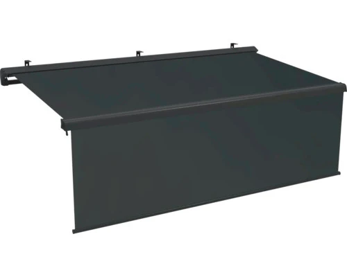 B-Ware Halbkassettenmarkise Vernazza 4x3m elektrisch anthrazitgrau UV-beständig