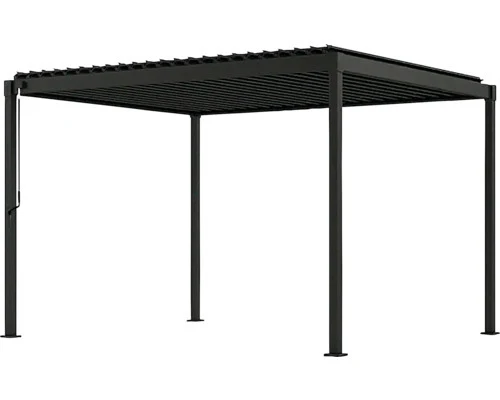 C-Ware Mirador Pergola Gartenpavillon Stahl-Pergola anthrazit 300x400cm Lamellendach
