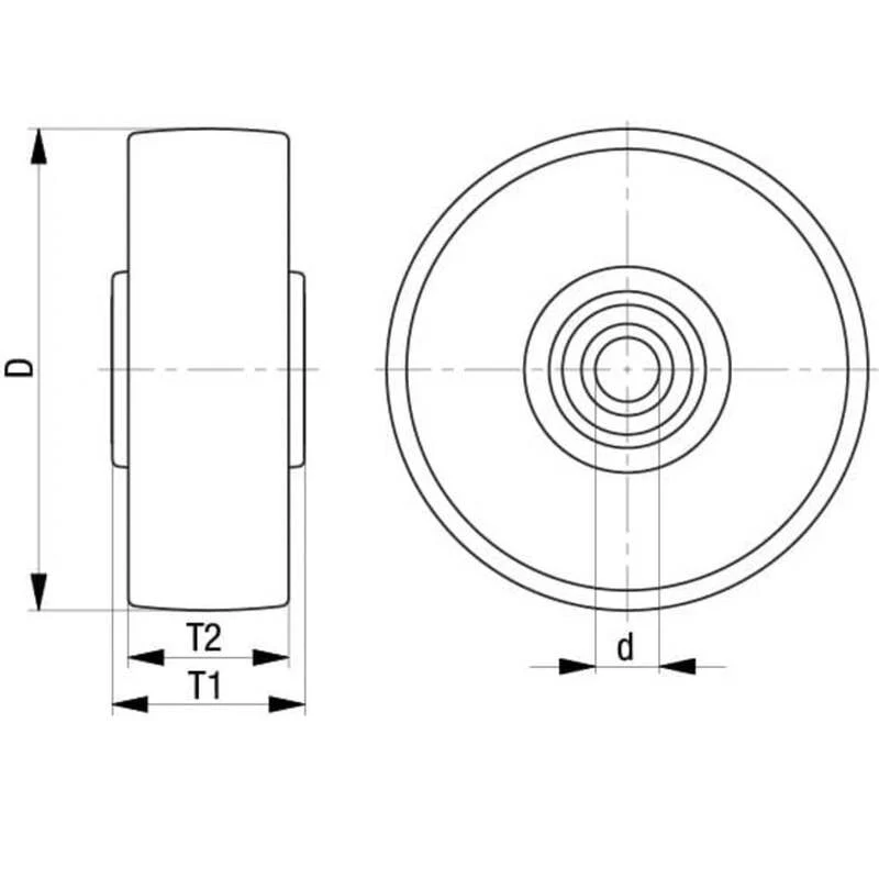 B-Ware Blickle Schwerlastrad Rad GTH Rad Polyurethan Hellbraun Tragfähig 1750kg Ø25124