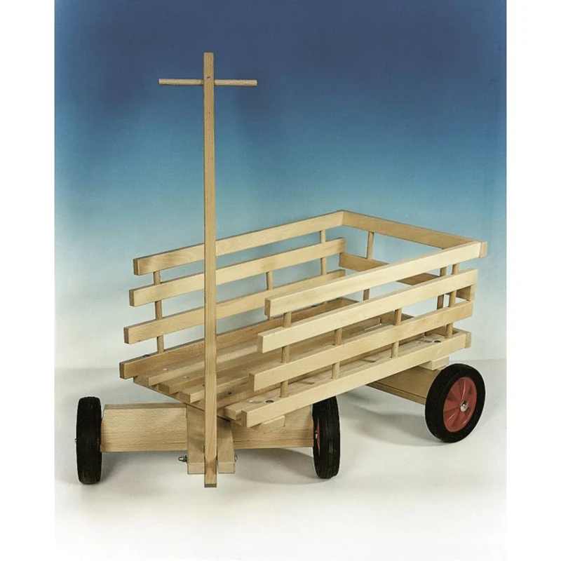 B-Ware Holz-Wenzel Leiterwagen Paul Bollerwagen Wagen (L/B/H) 61,7/45,8/38,5 cm
