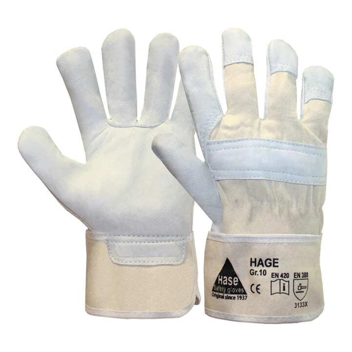 B-Ware Hase Arbeitshandschuhe Handschutz Lederhandschuh Größe 9 natur beige 12 Paar267