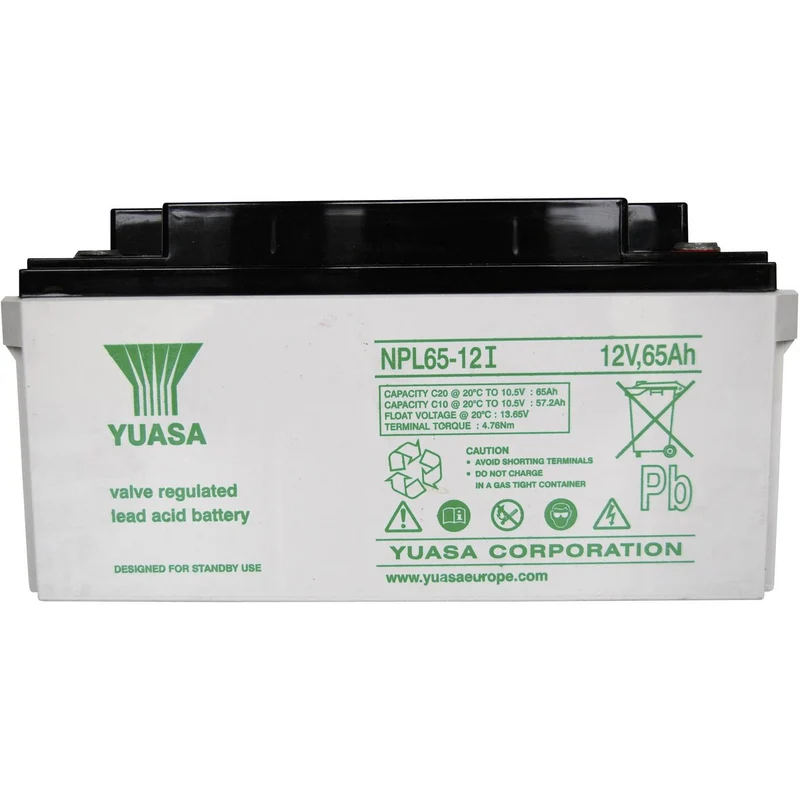 B-Ware Yuasa Bleiakku Speicherbatterie 12V 65Ah AGM M6-Schraubanschluss Wartungsfrei