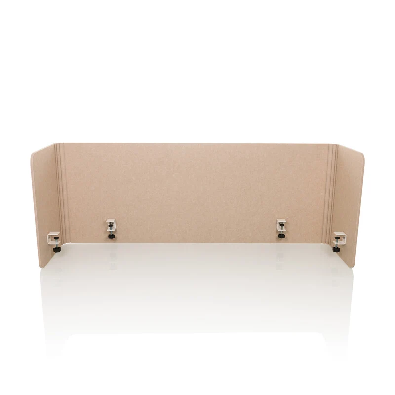 B-Ware hjh OFFICE Tischtrennwand Akustikpanel FLEXMIUT Sichtschutz PET beige Trennwand