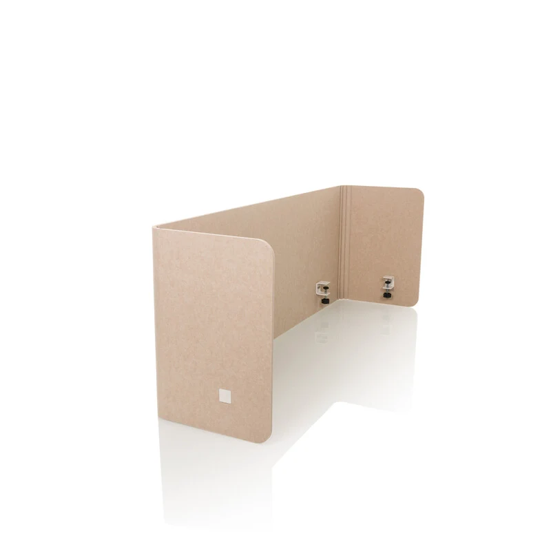 B-Ware hjh OFFICE Tischtrennwand Akustikpanel FLEXMIUT Sichtschutz PET beige Trennwand