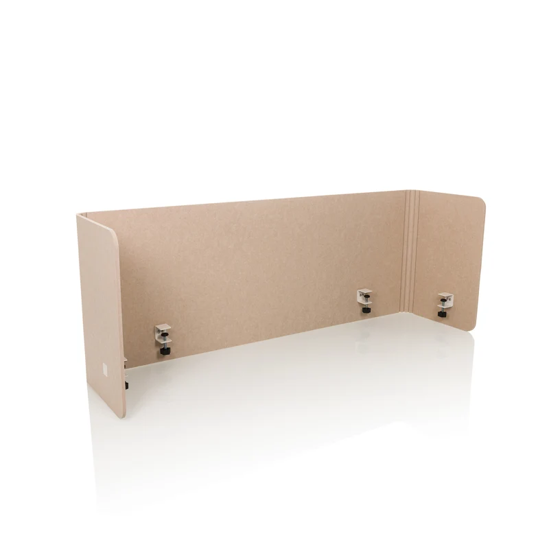 B-Ware hjh OFFICE Tischtrennwand Akustikpanel FLEXMIUT Sichtschutz PET beige Trennwand