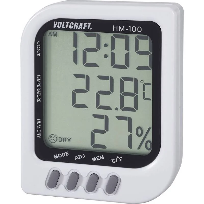B-Ware Voltcraft Luftfeuchtemessgerät Hygrometer HM-100 20-90% rF präzise Messung weiß