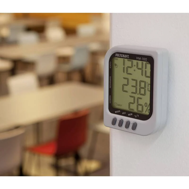 B-Ware Voltcraft Luftfeuchtemessgerät Hygrometer HM-100 20-90% rF präzise Messung weiß