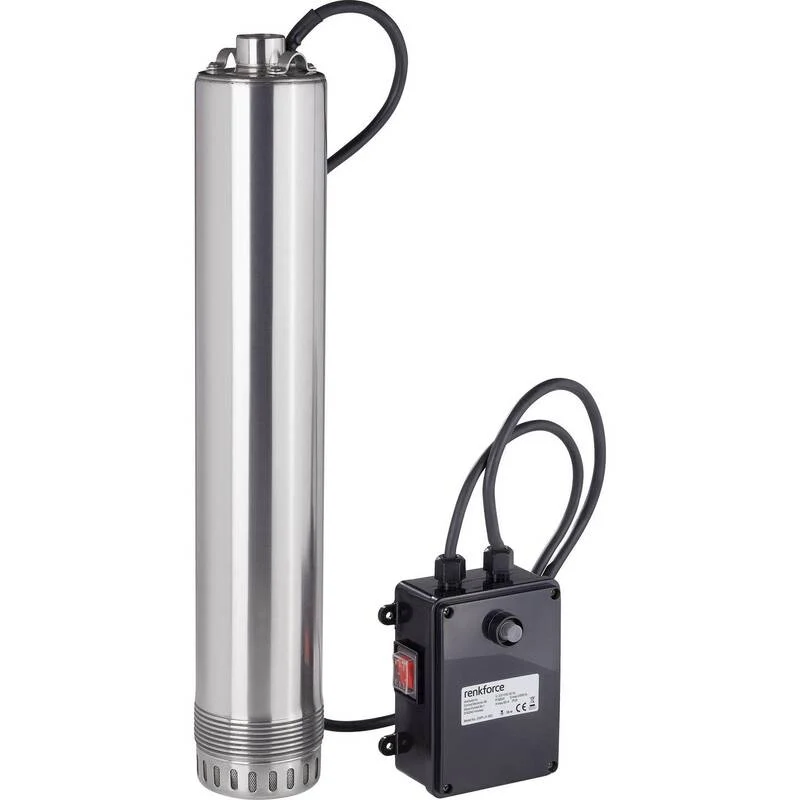 D-Ware Renkforce Tiefbrunnenpumpe Wasserpumpe Brunnen-Pumpe 4500 l/h Seil DEFEKTWARE