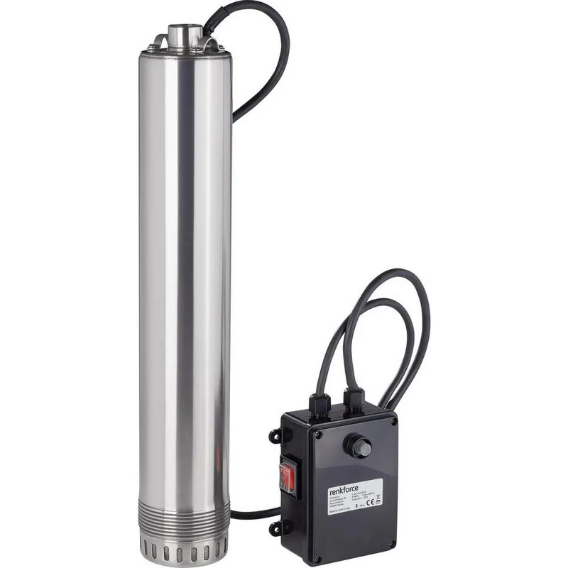 D-Ware Renkforce Tiefbrunnenpumpe Wasserpumpe Brunnen-Pumpe 4500 l/h Seil DEFEKTWARE