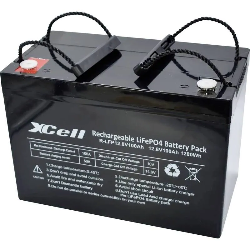 B-Ware XCell LFP12100 Spezial-Akku LiFePo-Block Schraubkontakt LiFePO 4 12.8 V 100Ah
