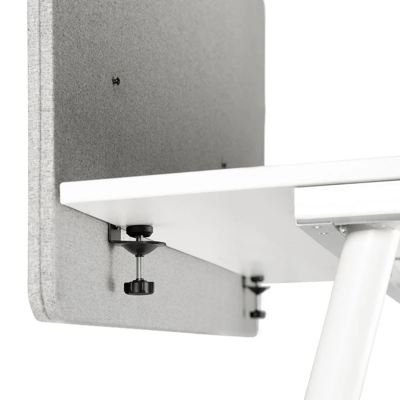 B-Ware hjh OFFICE Akustik Tischtrennwand FLEXMIUT Trennwand D 120 cm hellgrau