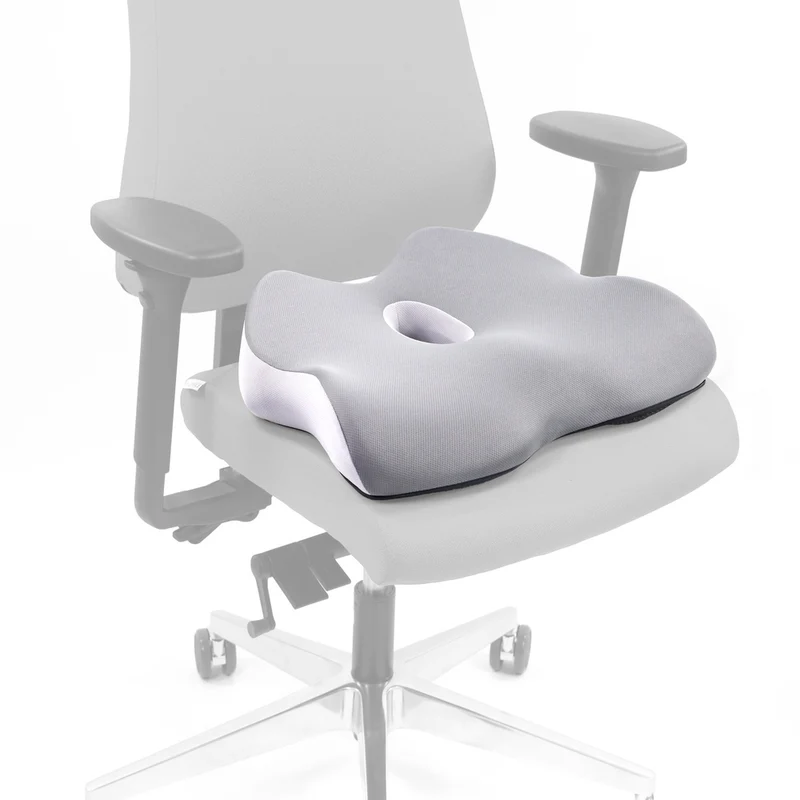 B-Ware hjh OFFICE Sitzkissen Kissen Stuhlkissen Schaum grau abnehmbar antirutsch