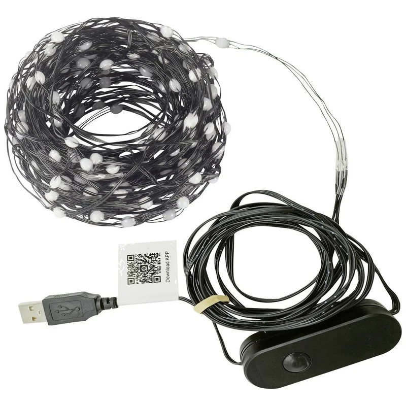 B-Ware Sygonix SY-5167250 USB-Lichterkette Weihnachtsbeleuchtung Lichterkette 2 STÜCK