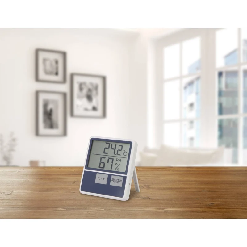 B-Ware BTTH-1014 Innen Thermo Hygrometer Temperatur Luftfeuchte Weiß Digital 2 STÜCK