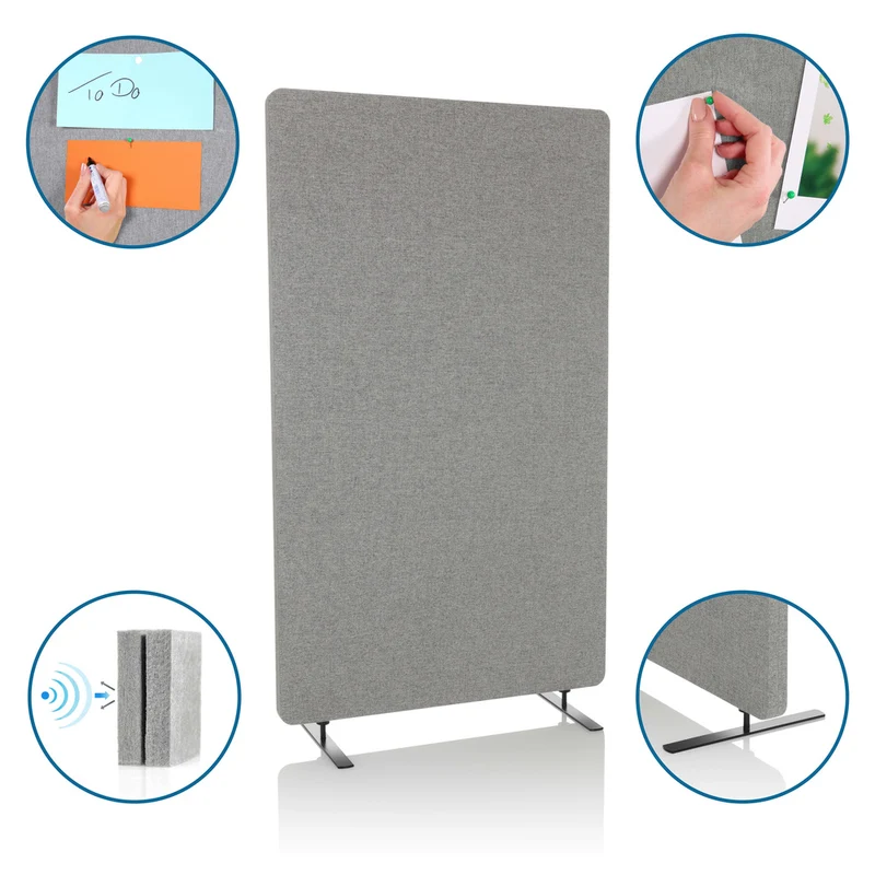 B-Ware hjh OFFICE Trennwand Raumteiler FLEXMIUT STAND hellgrau SIEHE TEXT/FOTO