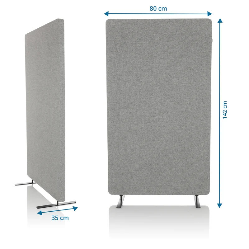 B-Ware hjh OFFICE Trennwand Raumteiler FLEXMIUT STAND hellgrau SIEHE TEXT/FOTO