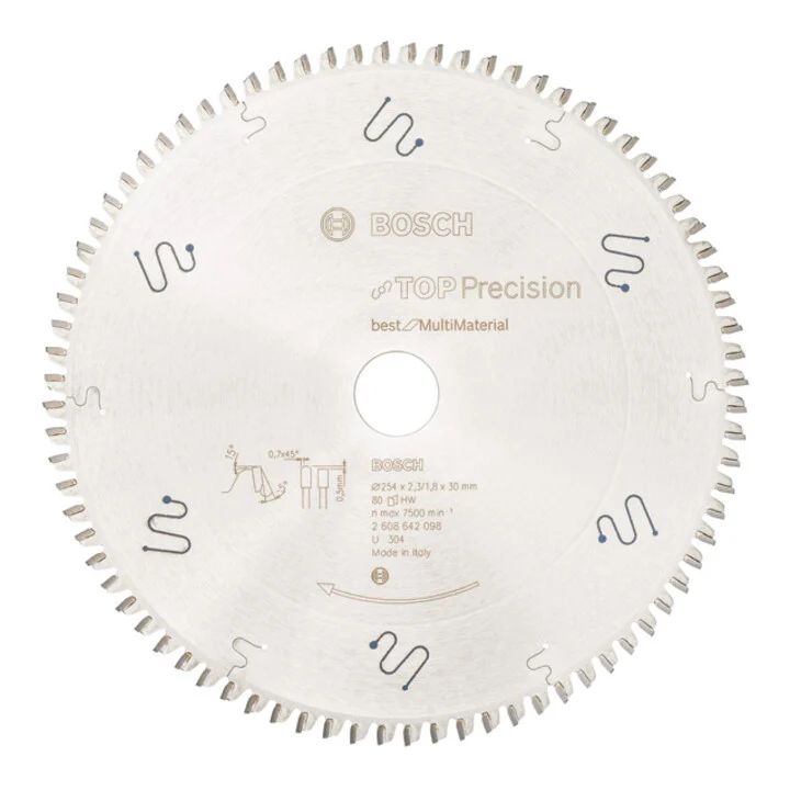B-Ware Bosch Kreissägeblatt Sägeblatt Multi Material 254mm 30mm 2,3mm 80 Zähne