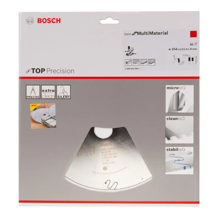 B-Ware Bosch Kreissägeblatt Sägeblatt Multi Material 254mm 30mm 2,3mm 80 Zähne