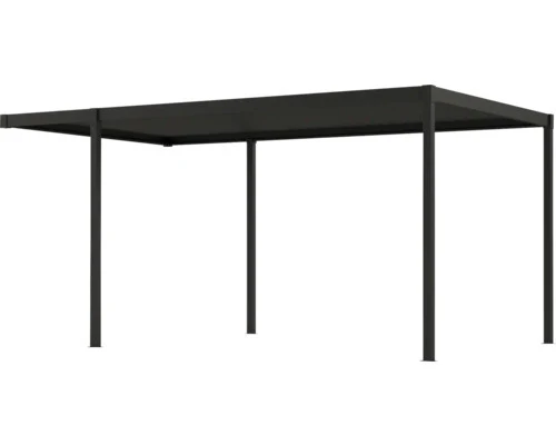 B-Ware Konsta Einzelcarport Flachdach Stahlplatten anthrazit 300x500cm 8x8cm