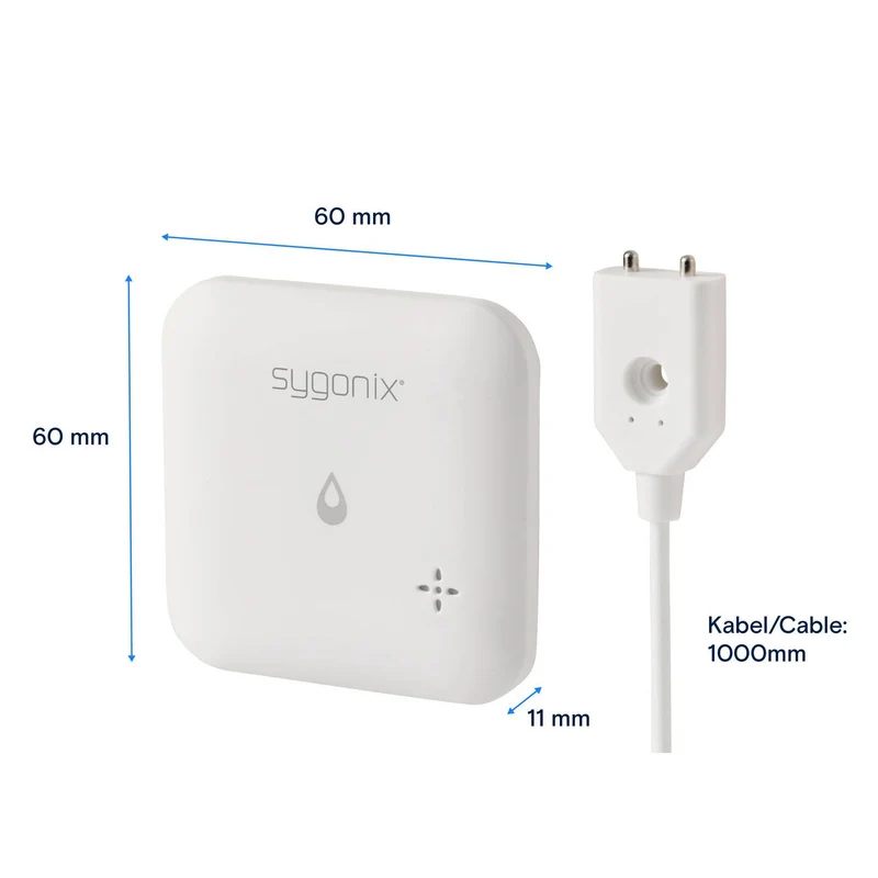 2x B-Ware Sygonix Wassermelder Sensor Melder App-Steuerung batteriebetrieben 2 STÜCK