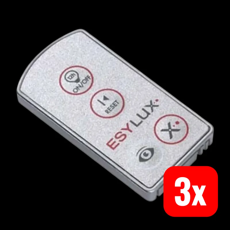3x B-Ware ESYLUX Fernbedienung Handsender EM10016011 Bewegungsmelder Silber 3 STÜCK