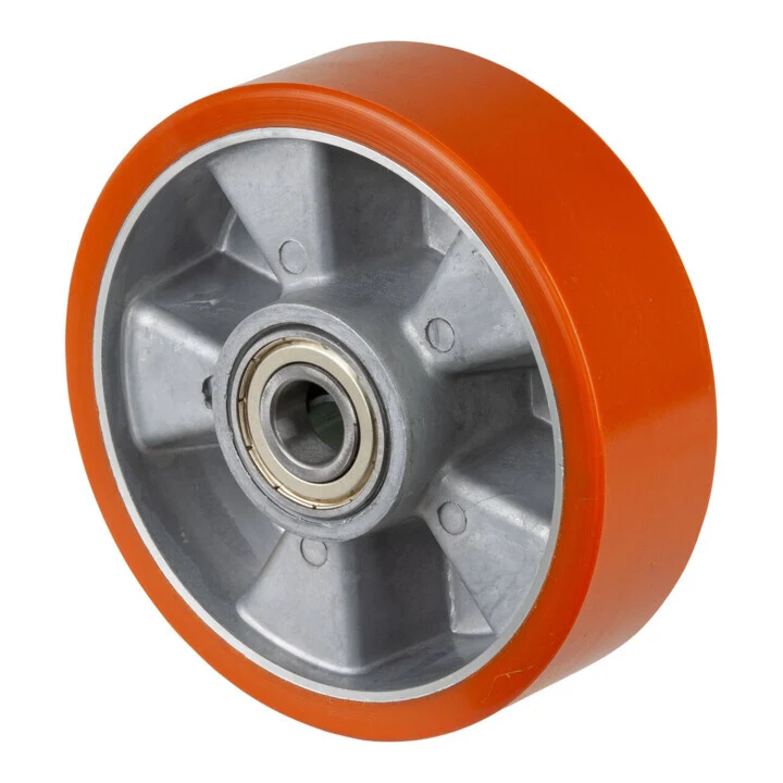 2x B-Ware BS Rollen Rad Rolle Polyurethanrad Räder Kugellager Alu Prothane 160 mm 2 STÜCK