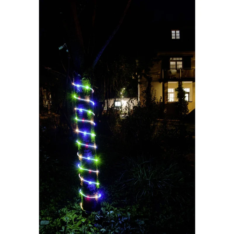 B-Ware Konstsmide 3773-500 LED-Lichtschlauch Mini inkl. Timer Bunt 5m Länge Außen IP44