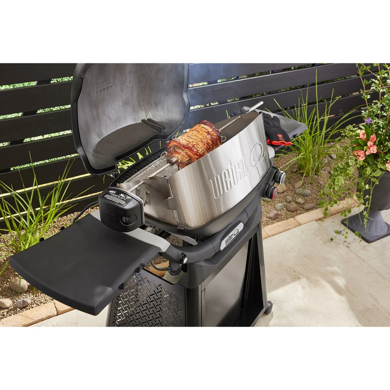 B-Ware Weber Drehspieß Grillspieß Q 3000N Serie ab 2025 Elektromotor Edelstahl 5-teilig