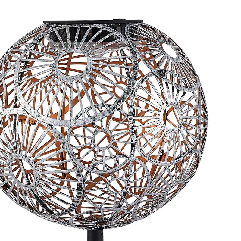 B-Ware Lindby Gartenleuchte Solarleuchte Vilani LED 3er Set warmweiß IP44 54cm silber