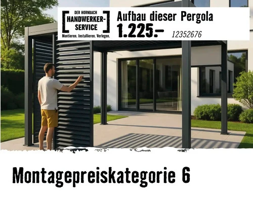 B-Ware Mirador Pergola 3x6 m Lamellendach mit 11x11 cm Pfosten aus Metall