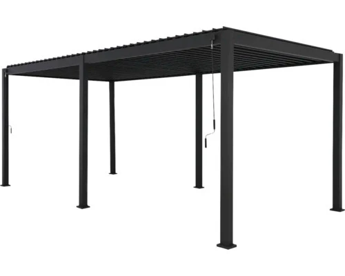 B-Ware Mirador Pergola 3x6 m Lamellendach mit 11x11 cm Pfosten aus Metall